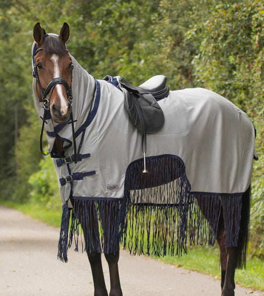 Couverture anti mouches avec franges