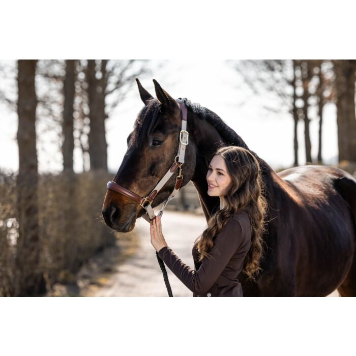 Licol Luna cuir et nylon